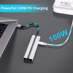 AEARJOHN USB C Hub (5 in 1) Aluminium Case, Type C to USB-C PD100W, 4K HDMI, USB 3.0, 2 x USB 2.0