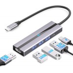 AEARJOHN USB C Hub (5 in 1) Aluminium Case, Type C to USB-C PD100W, 4K HDMI, USB 3.0, 2 x USB 2.0